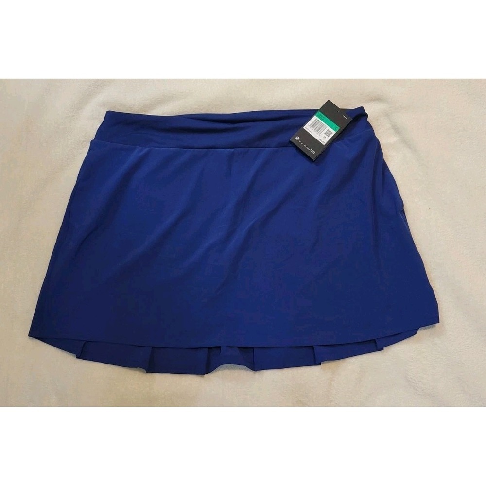 NWT NIKE DRI FIT WOMENS STANDARD FIT NAVY BLUE GOLF SKORT SIZE XL